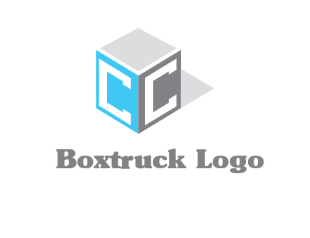 Letter CC on box logo