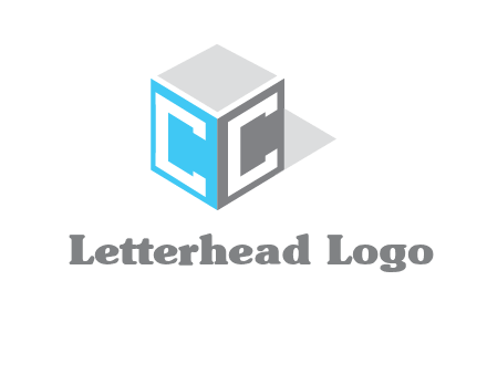 Letter CC on box logo