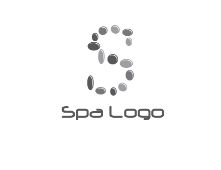 spa stones in letter S logo