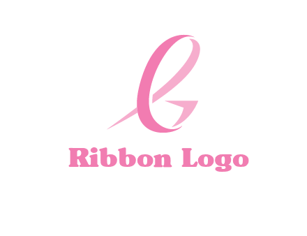 cancer ribbon letter G logo