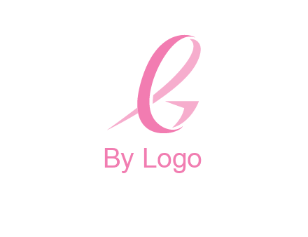 cancer ribbon letter G logo