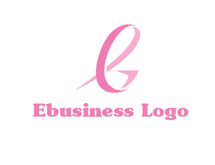 cancer ribbon letter G logo