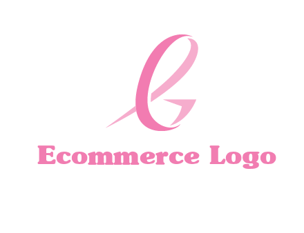 cancer ribbon letter G logo