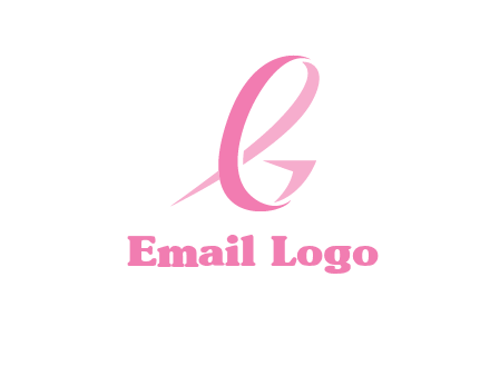 cancer ribbon letter G logo