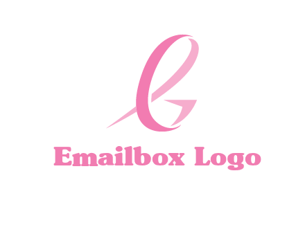 cancer ribbon letter G logo