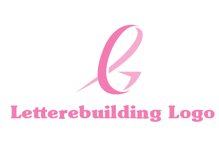cancer ribbon letter G logo