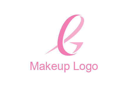cancer ribbon letter G logo