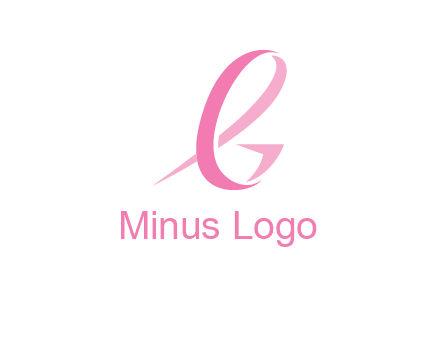 cancer ribbon letter G logo