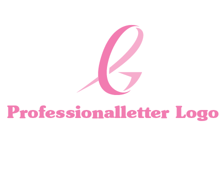 cancer ribbon letter G logo