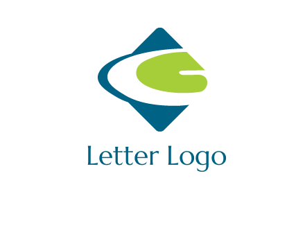 letter G in rhombus logo