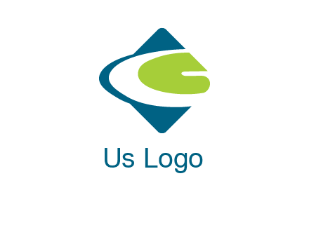letter G in rhombus logo