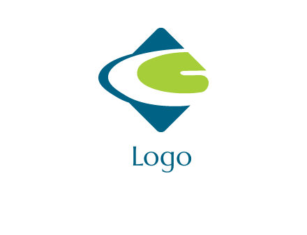 letter G in rhombus logo