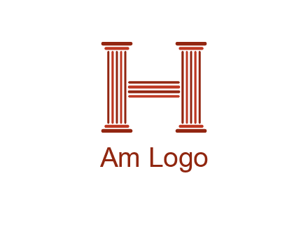 columns in letter H logo