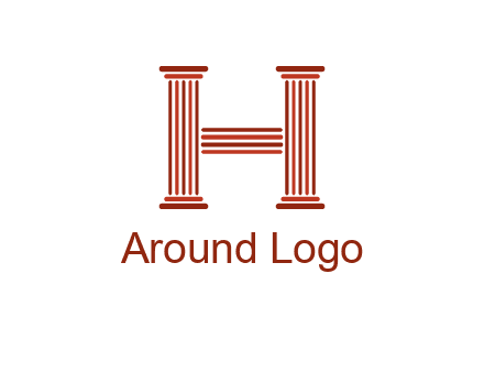 columns in letter H logo