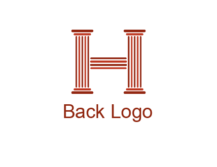 columns in letter H logo