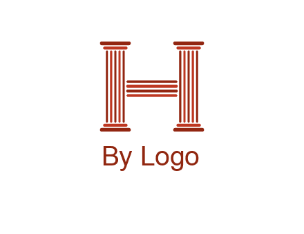 columns in letter H logo