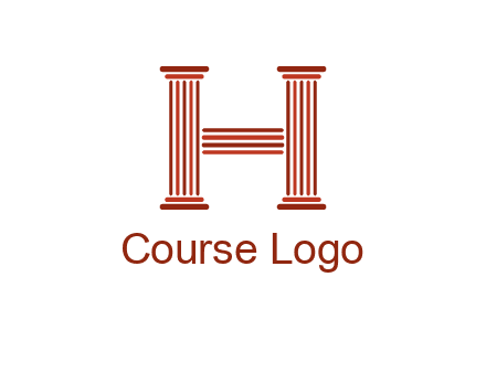 columns in letter H logo