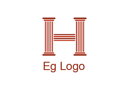 columns in letter H logo
