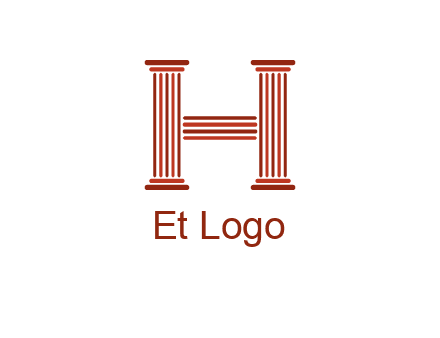 columns in letter H logo