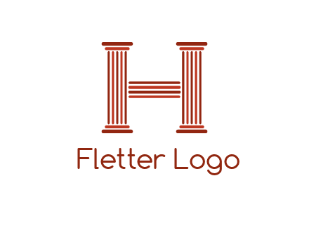 columns in letter H logo