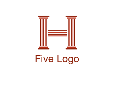 columns in letter H logo