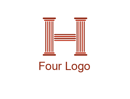 columns in letter H logo