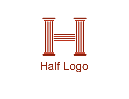 columns in letter H logo