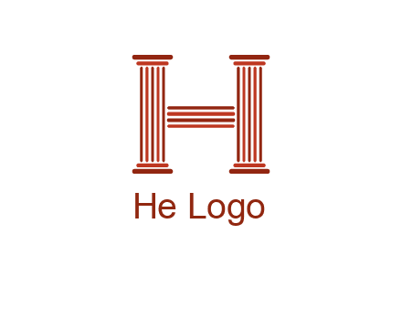 columns in letter H logo