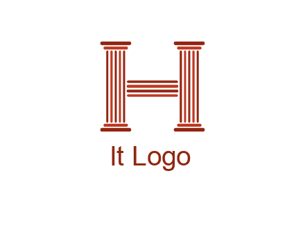 columns in letter H logo
