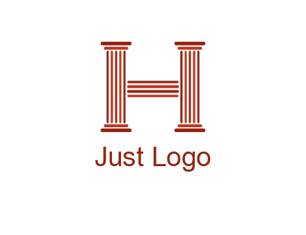 columns in letter H logo