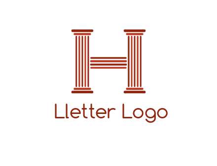columns in letter H logo