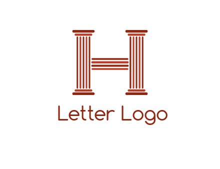 columns in letter H logo