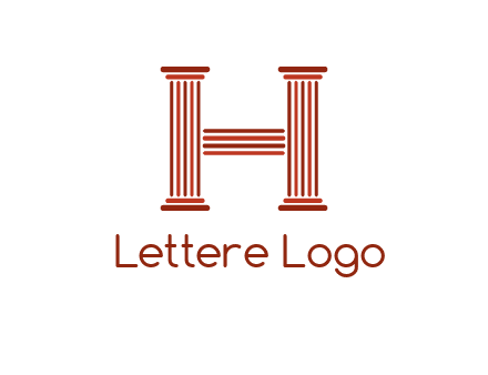 columns in letter H logo