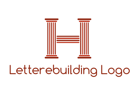 columns in letter H logo