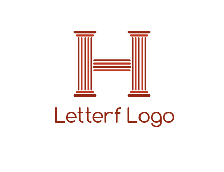 columns in letter H logo