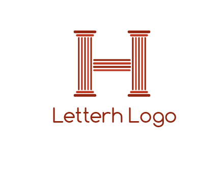 columns in letter H logo