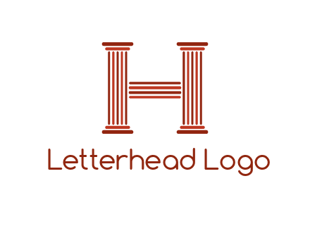 columns in letter H logo