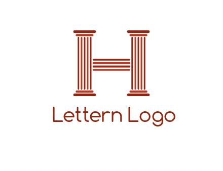 columns in letter H logo