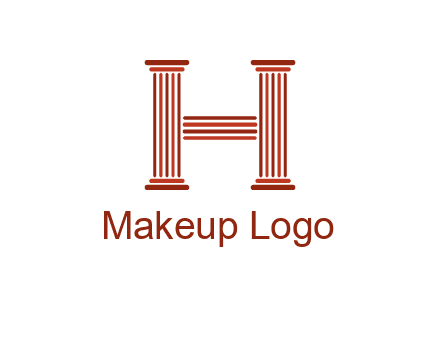 columns in letter H logo