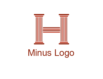 columns in letter H logo
