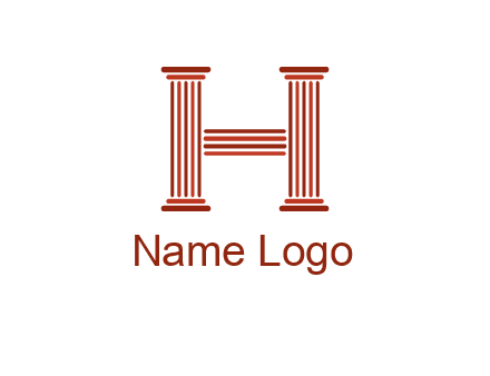 columns in letter H logo