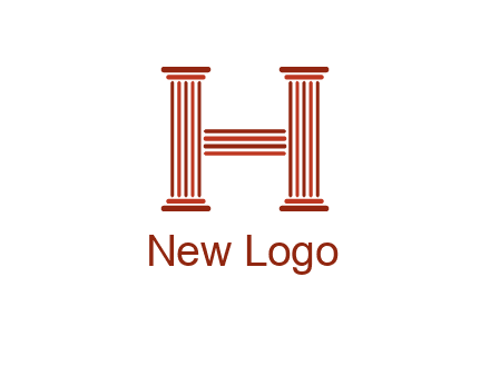 columns in letter H logo