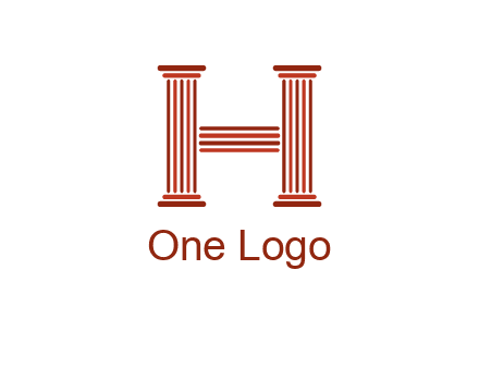 columns in letter H logo