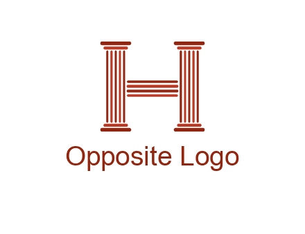 columns in letter H logo
