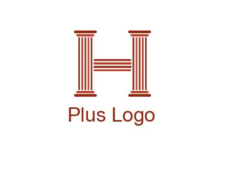 columns in letter H logo