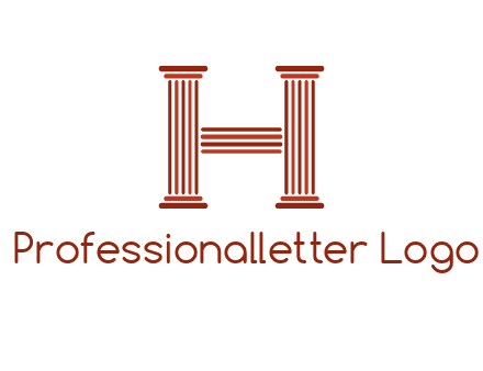 columns in letter H logo