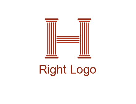 columns in letter H logo