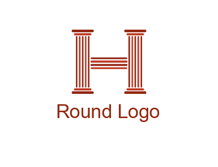 columns in letter H logo