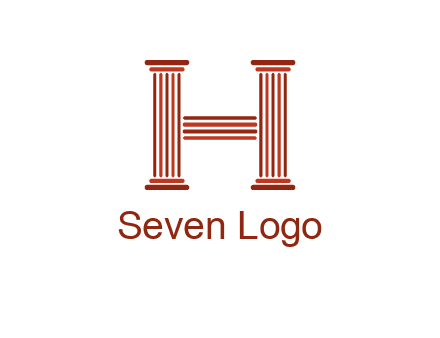 columns in letter H logo