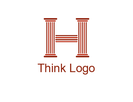 columns in letter H logo